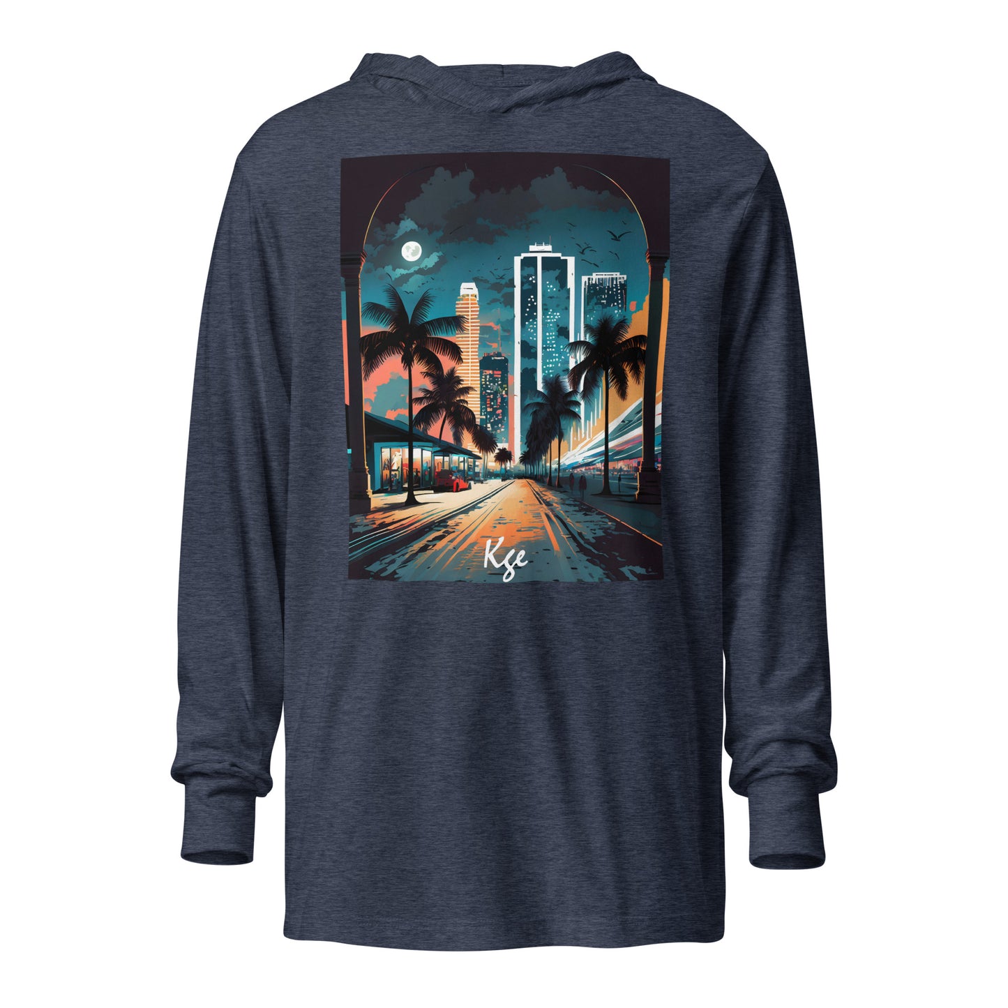 (New) KGE 2.4 | AI Miami II | Hooded long-sleeve premium tee