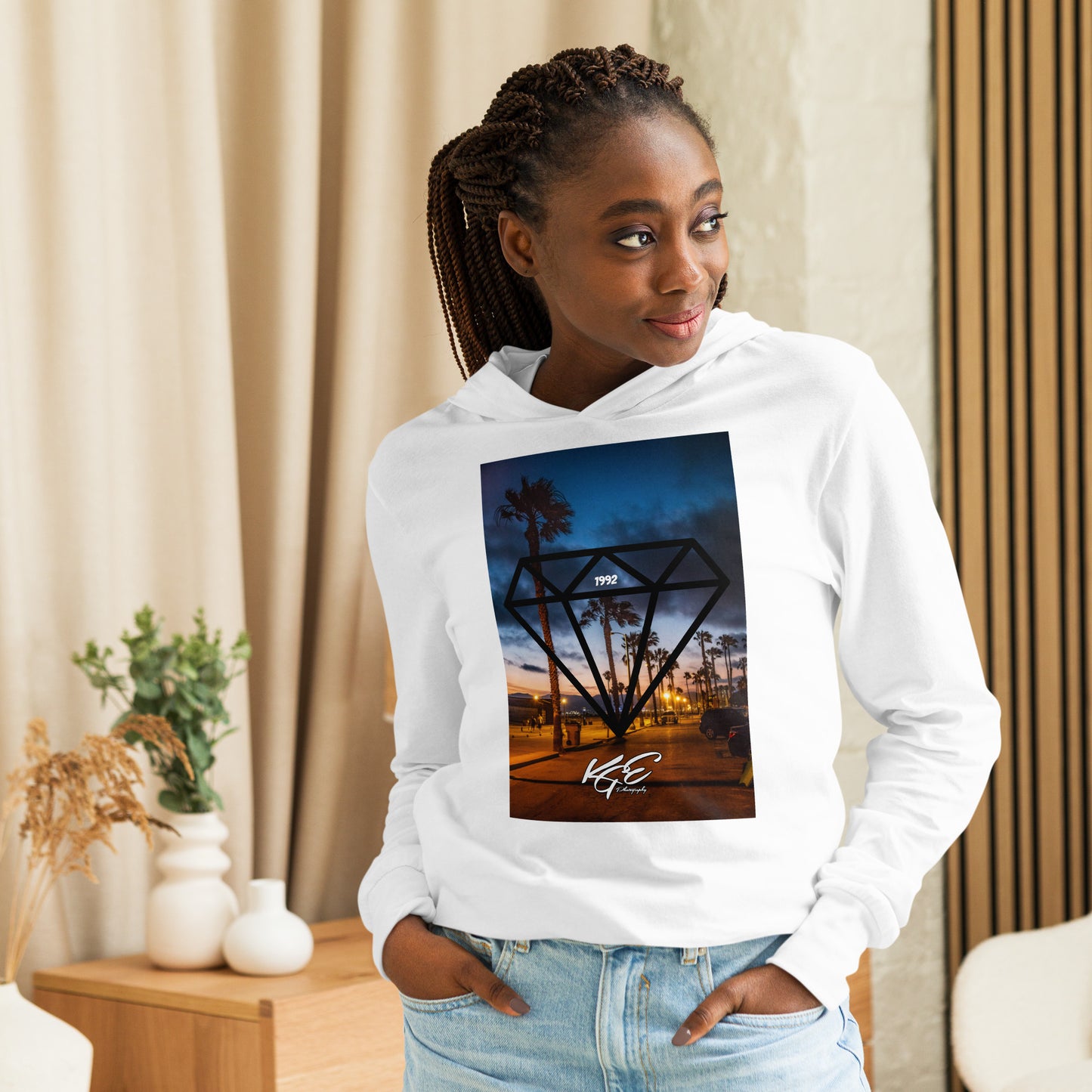 (New) Cali Diamond - KGE Photography Premium Hooded long-sleeve tee