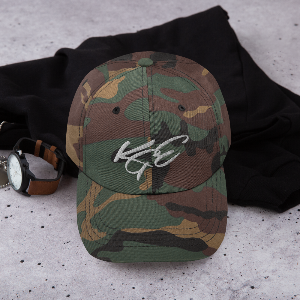 KGE White Letters Dad hat