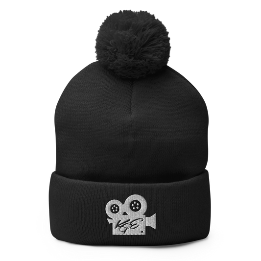 (NEW) KGE WT Movie Camera Pom-Pom Beanie