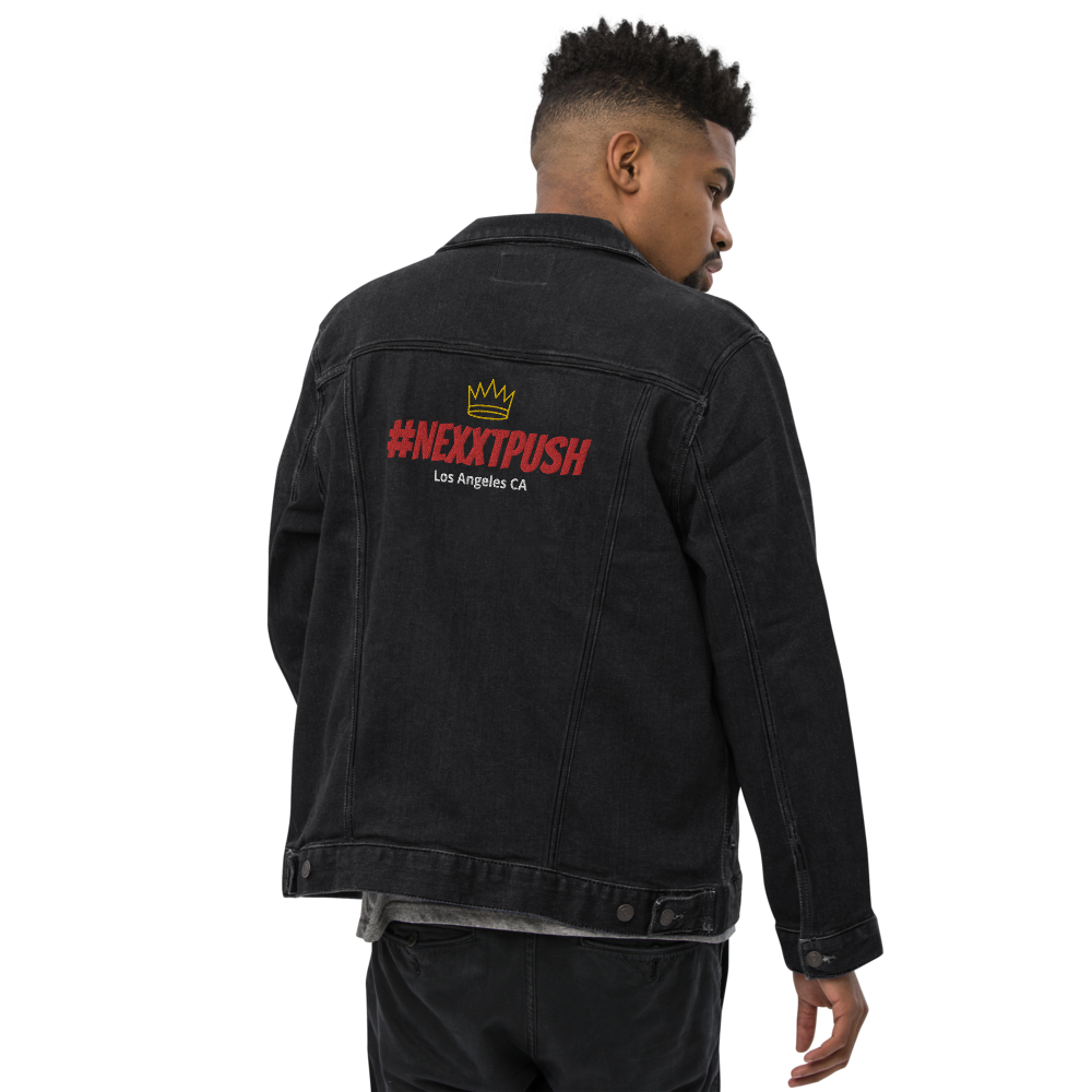 (New) #Nexxtpush Royalty Embroidery denim jacket