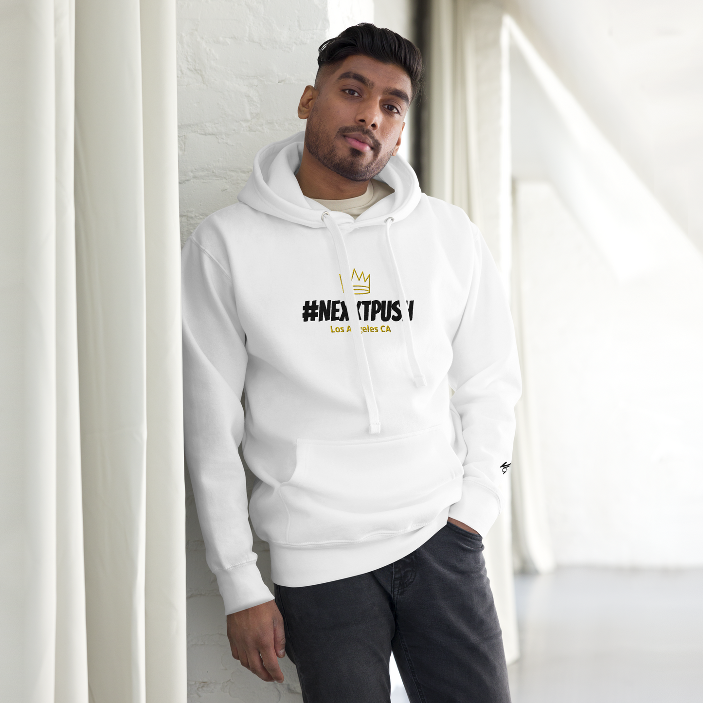 (New) #Nexxtpush Royalty Embroidery Slim Premium Hoodie