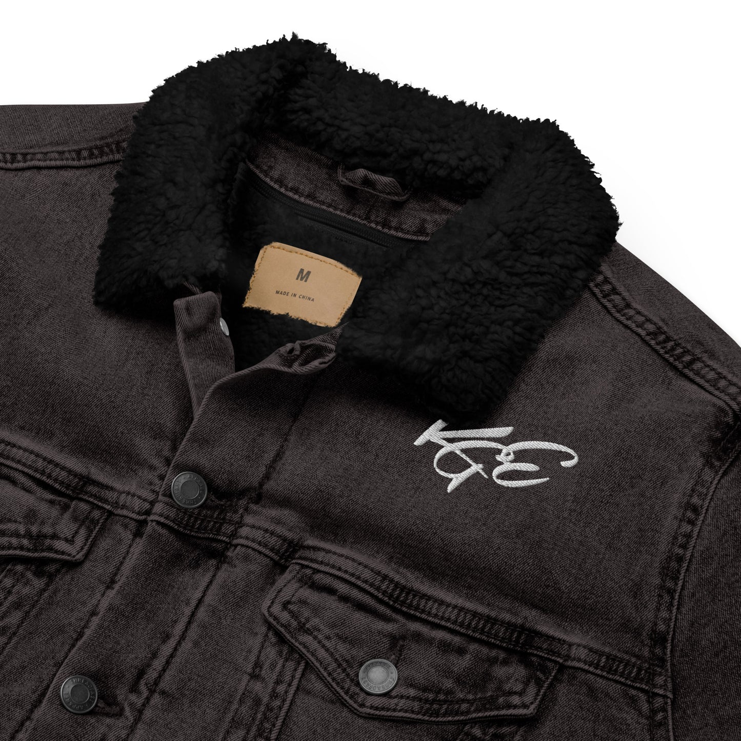 KGE Unlid - Embroidery denim eco sherpa jacket