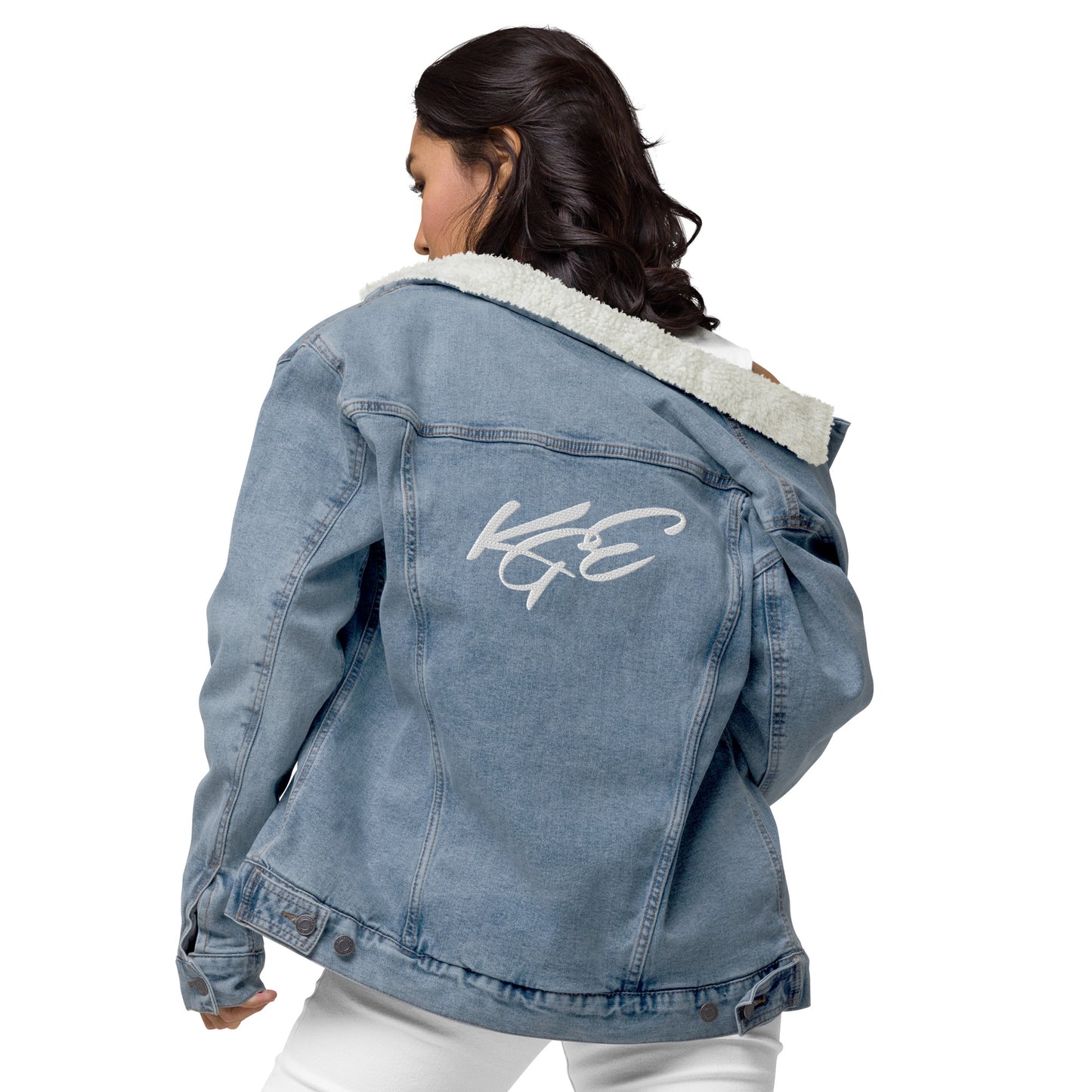 KGE Unlid - Embroidery denim eco sherpa jacket