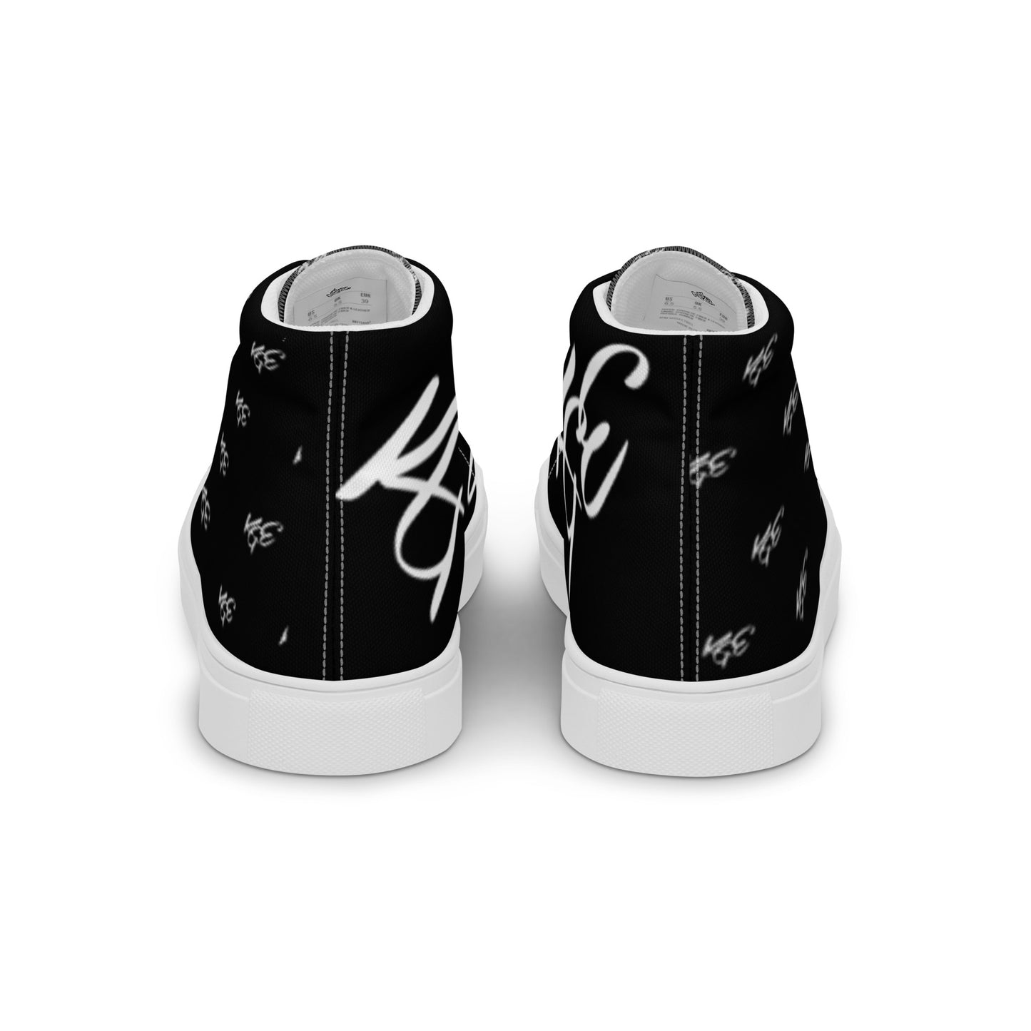 (New) KGE Unltd Black 24's Men’s high top canvas shoes