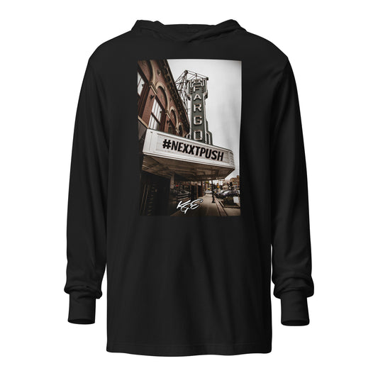 (New) #Nexxtpush Fargo Theater Hooded long-sleeve premium tee