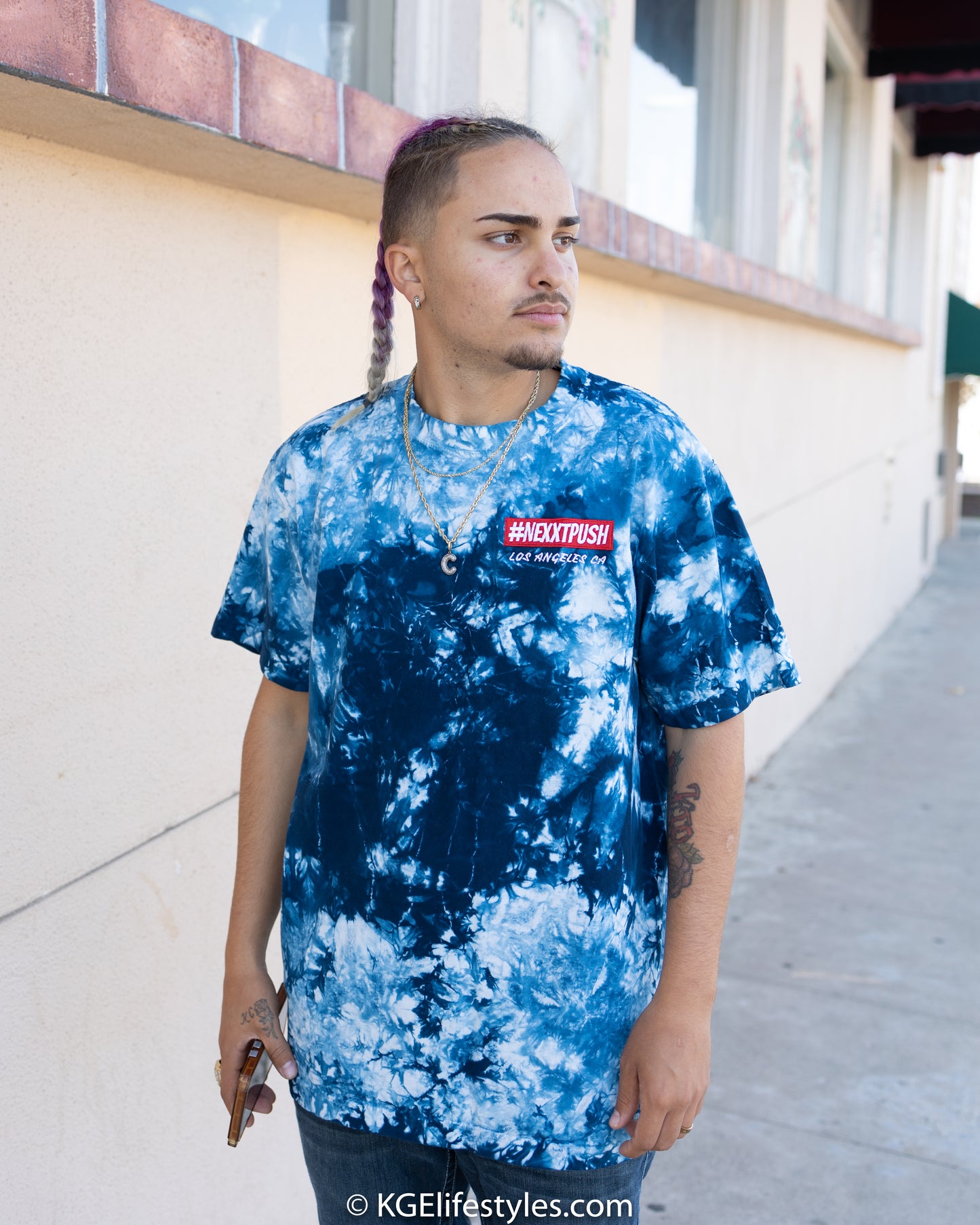 #Nexxtpush | Shaka Wear - Blue Sky Premium Oversized tie-dye t-shirt