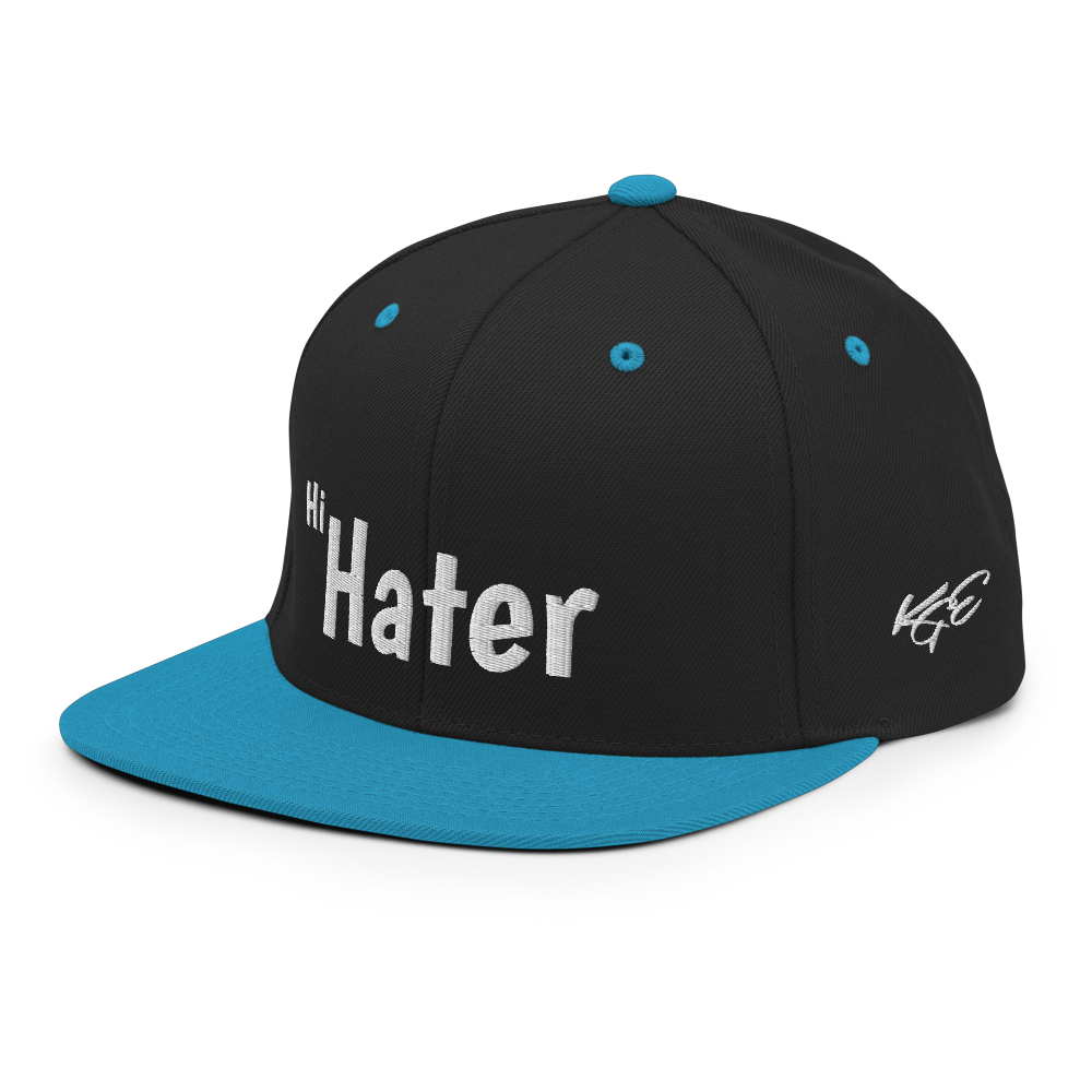 (New) Hi Hater - White Embroidered Snapback Hat