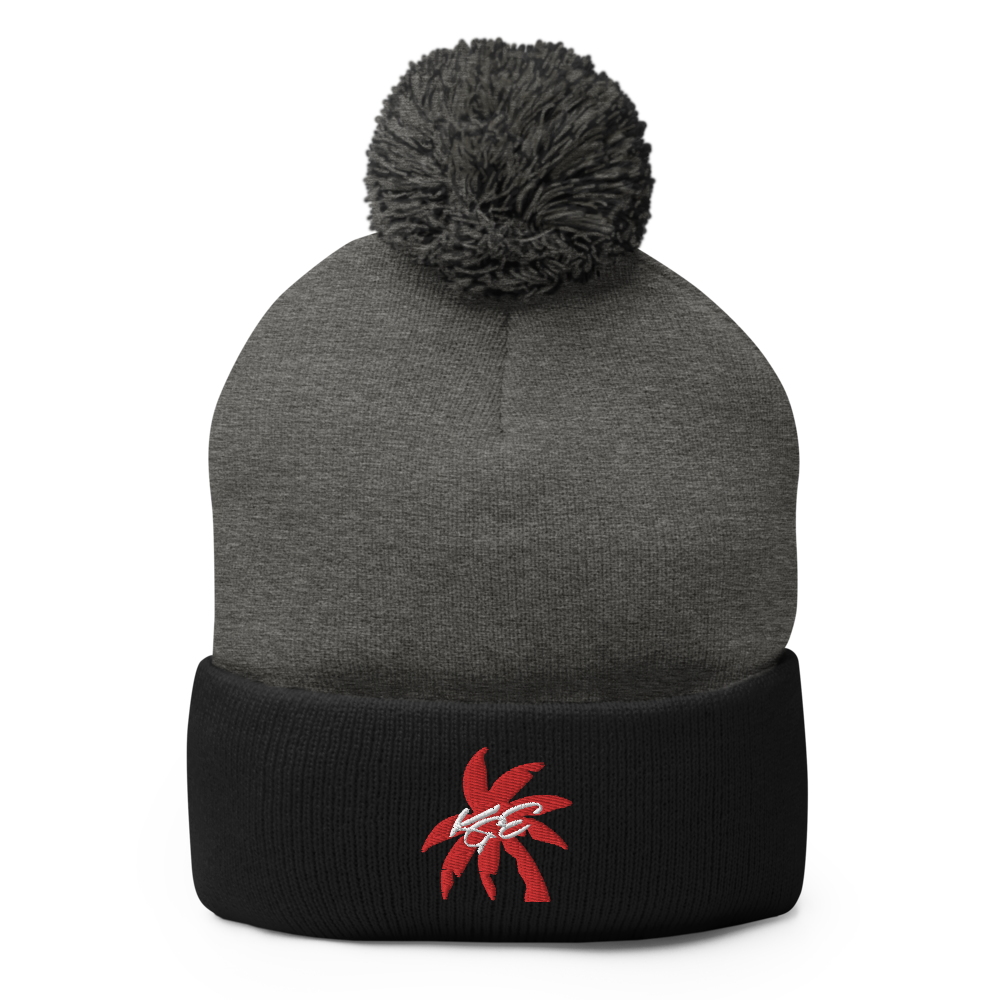 KGE Unlid Palm Paradise Pom-Pom Beanie