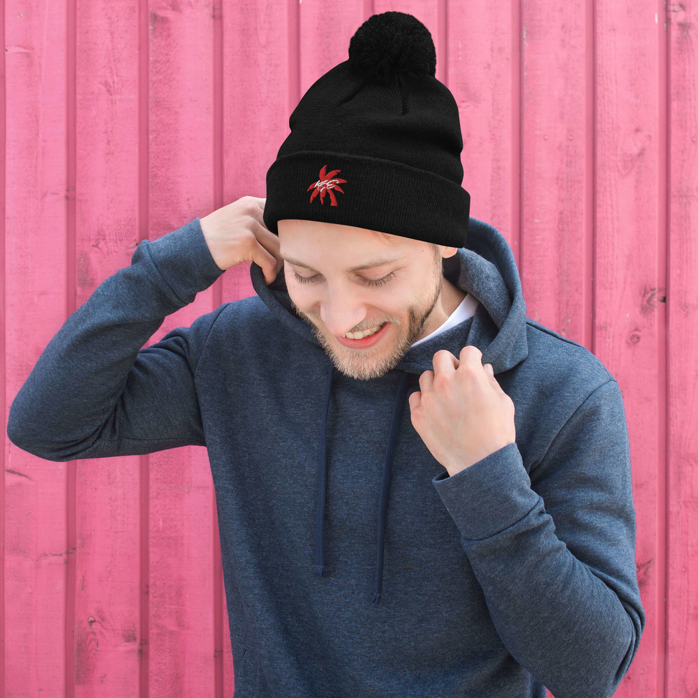 KGE Unlid Palm Paradise Pom-Pom Beanie