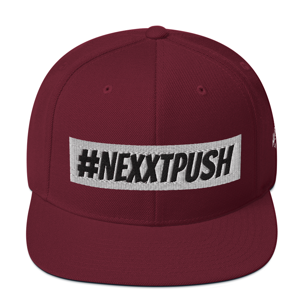 #Nexxtpush White Bar Snapback