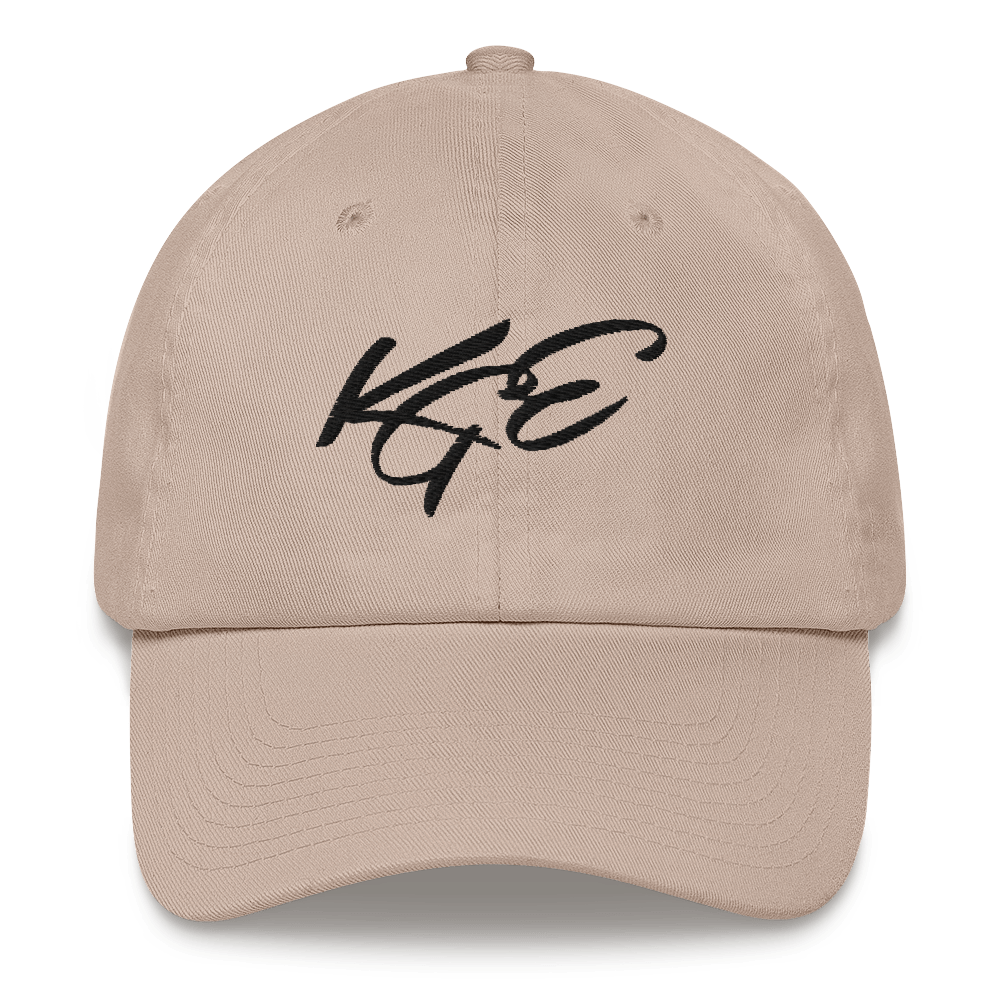 KGE Unlid - black letters dad hat