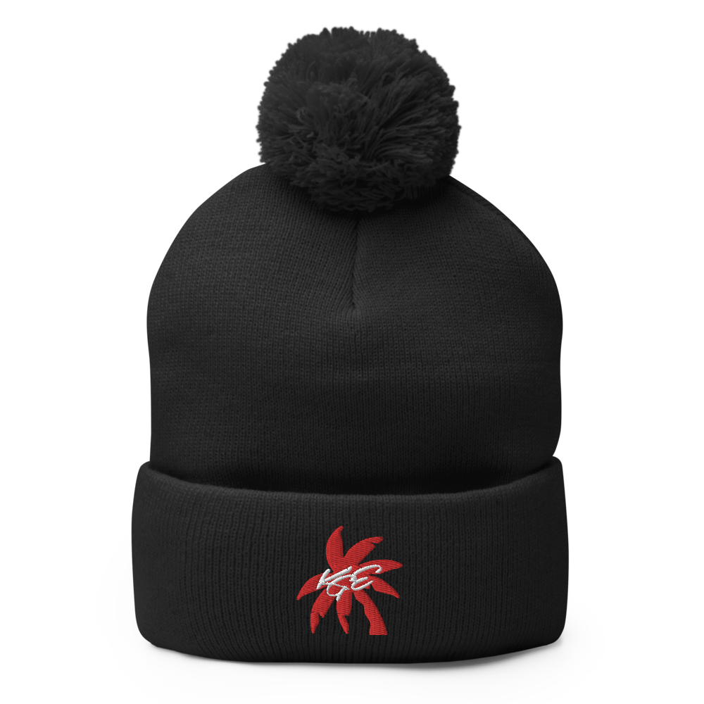 KGE Unlid Palm Paradise Pom-Pom Beanie