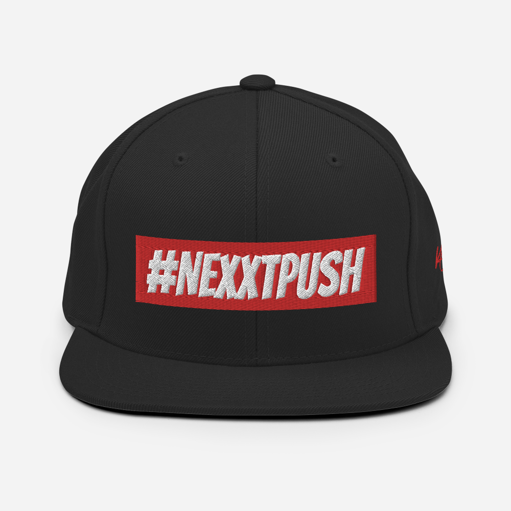 #Nexxtpush Red Bar Snapback Hat