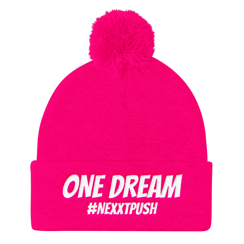 One Dream #Nexxtpush Pom-Pom Beanie