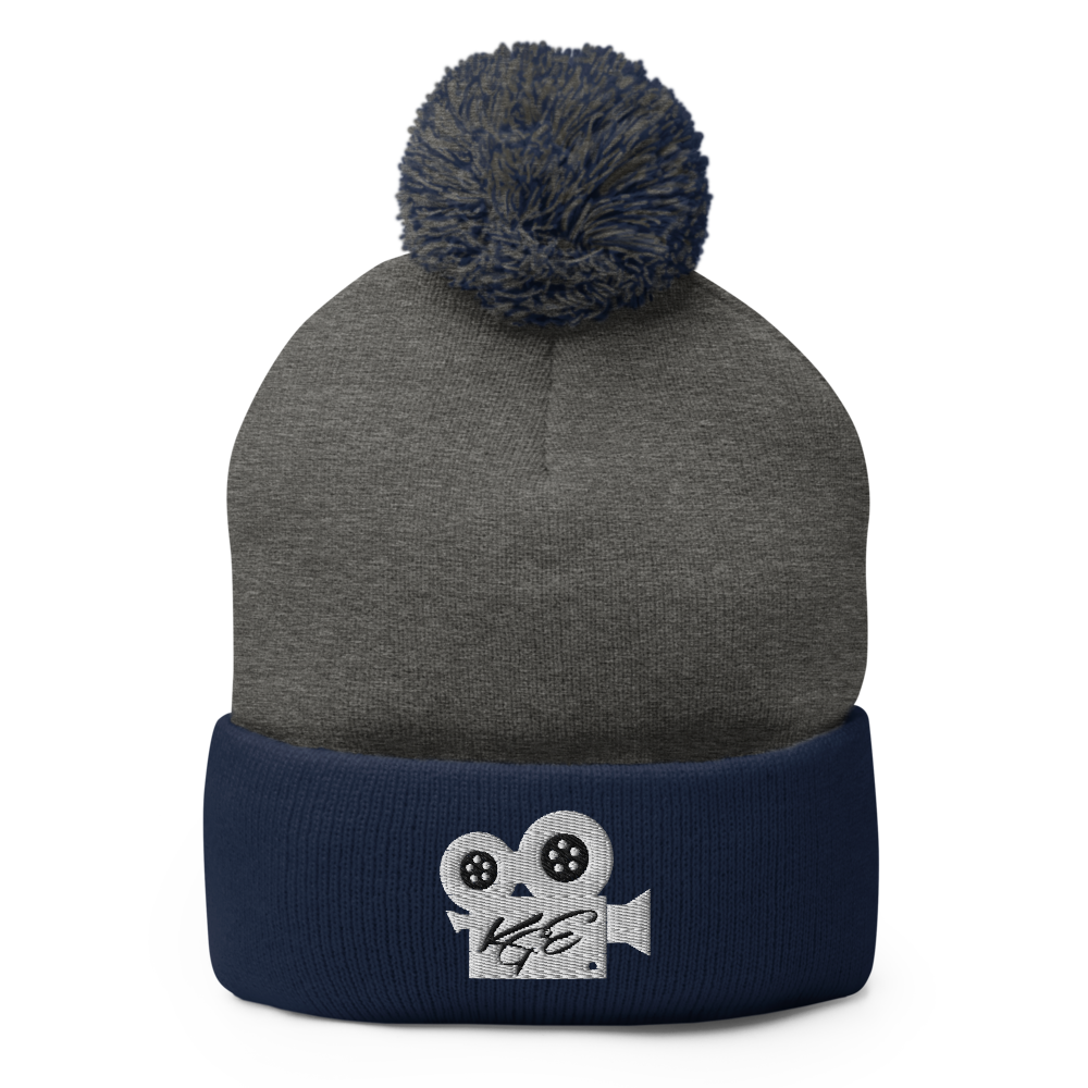 (NEW) KGE WT Movie Camera Pom-Pom Beanie