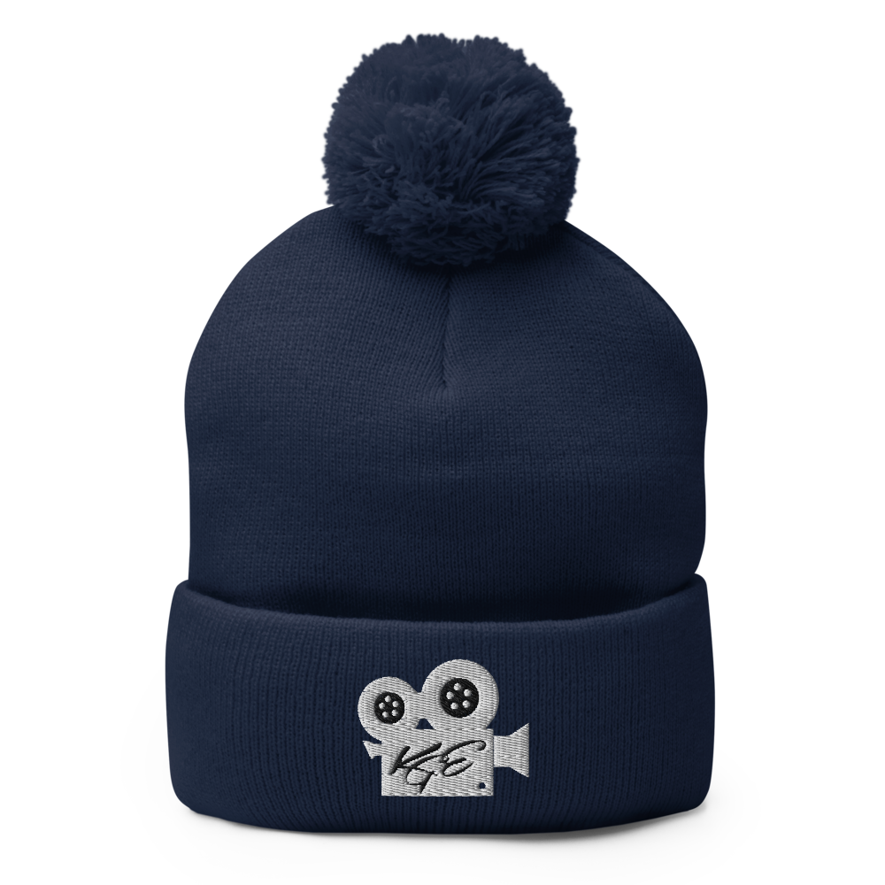 (NEW) KGE WT Movie Camera Pom-Pom Beanie