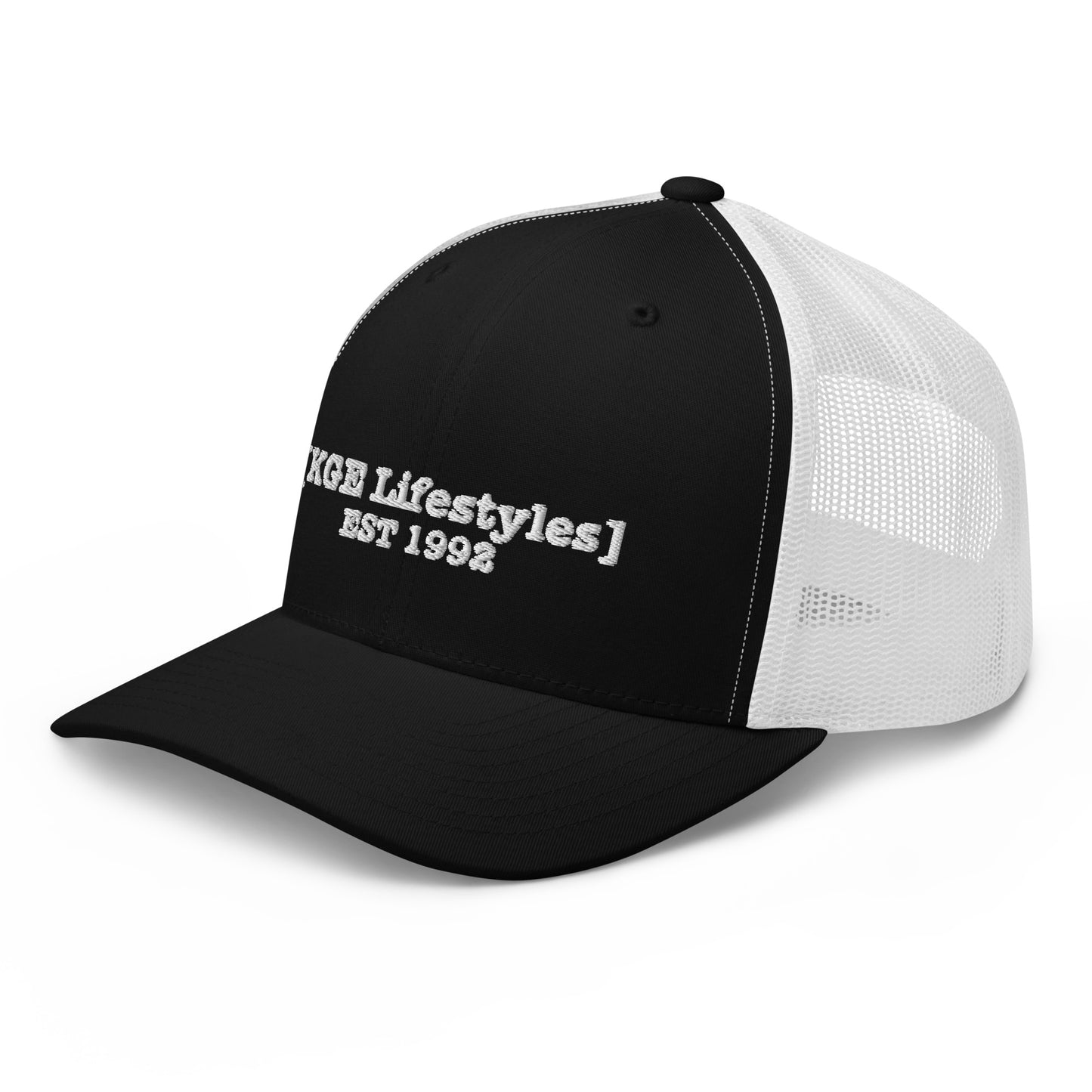 White KGE Lifestyles Retro - Low Profile Trucker Cap