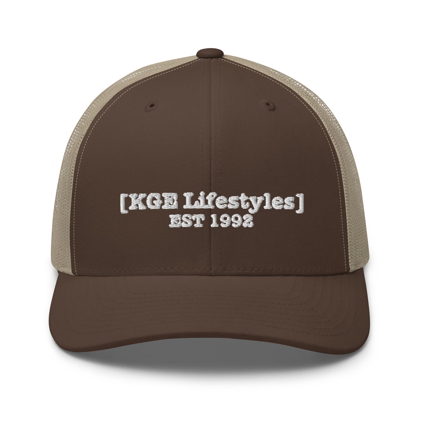 White KGE Lifestyles Retro - Low Profile Trucker Cap