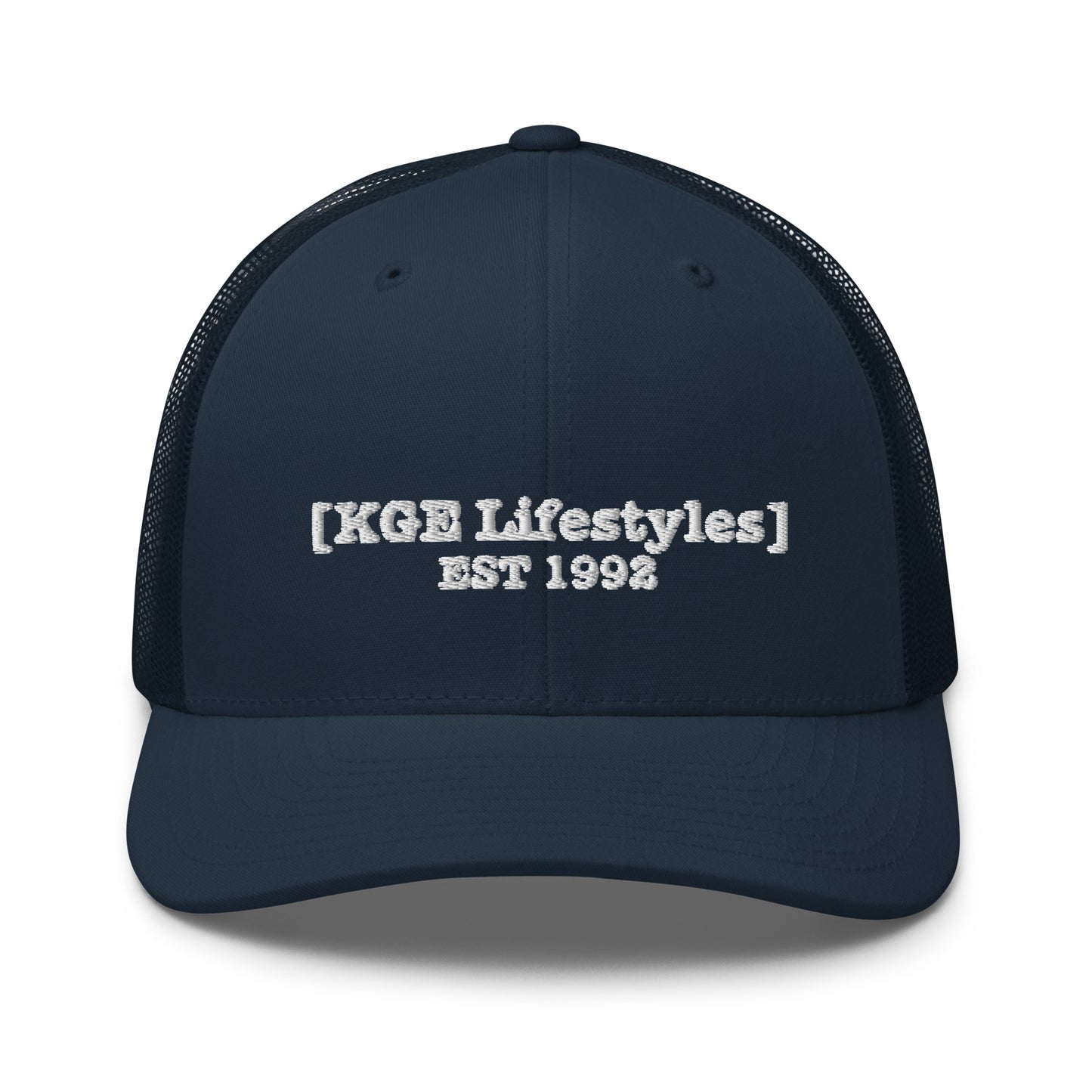 White KGE Lifestyles Retro - Low Profile Trucker Cap