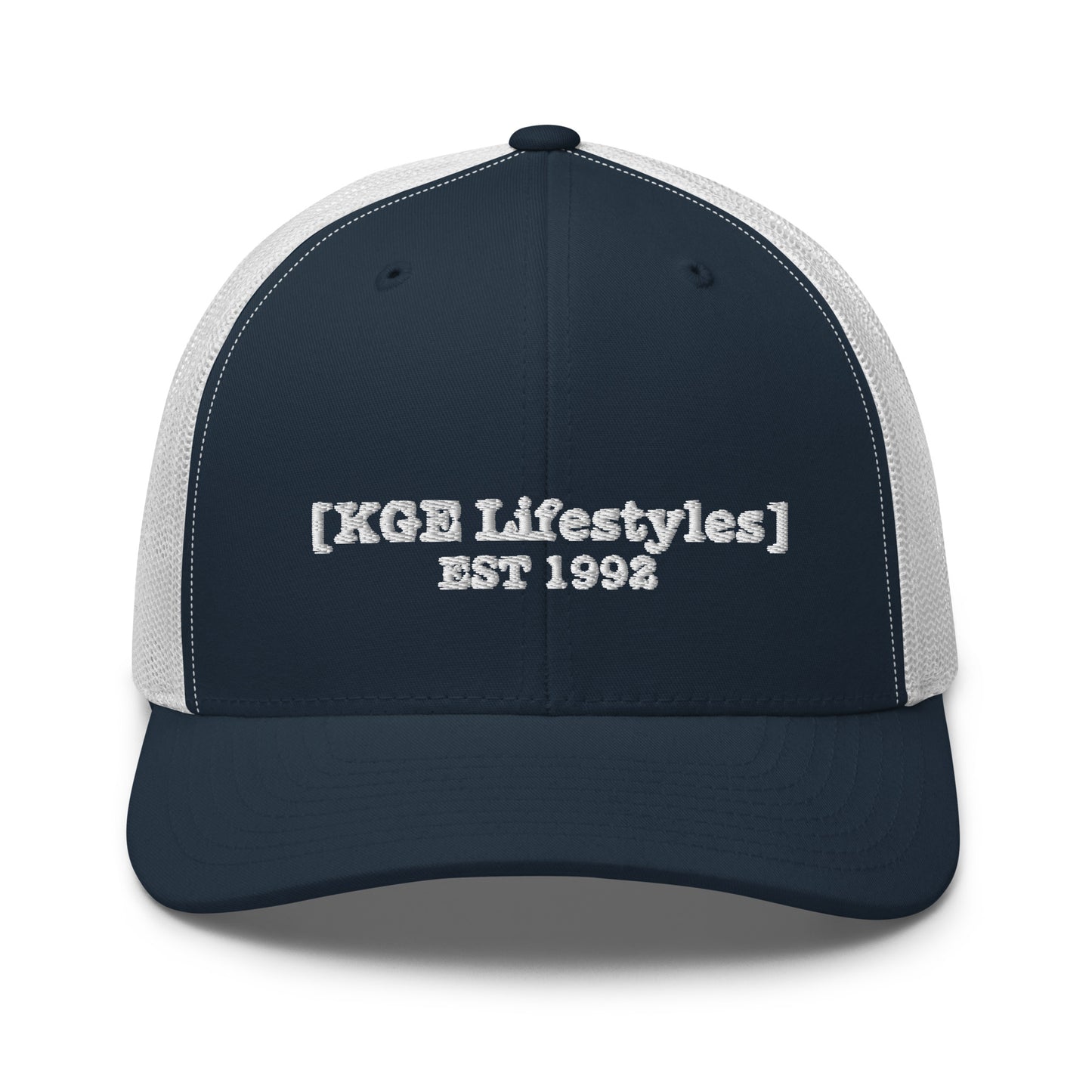 White KGE Lifestyles Retro - Low Profile Trucker Cap