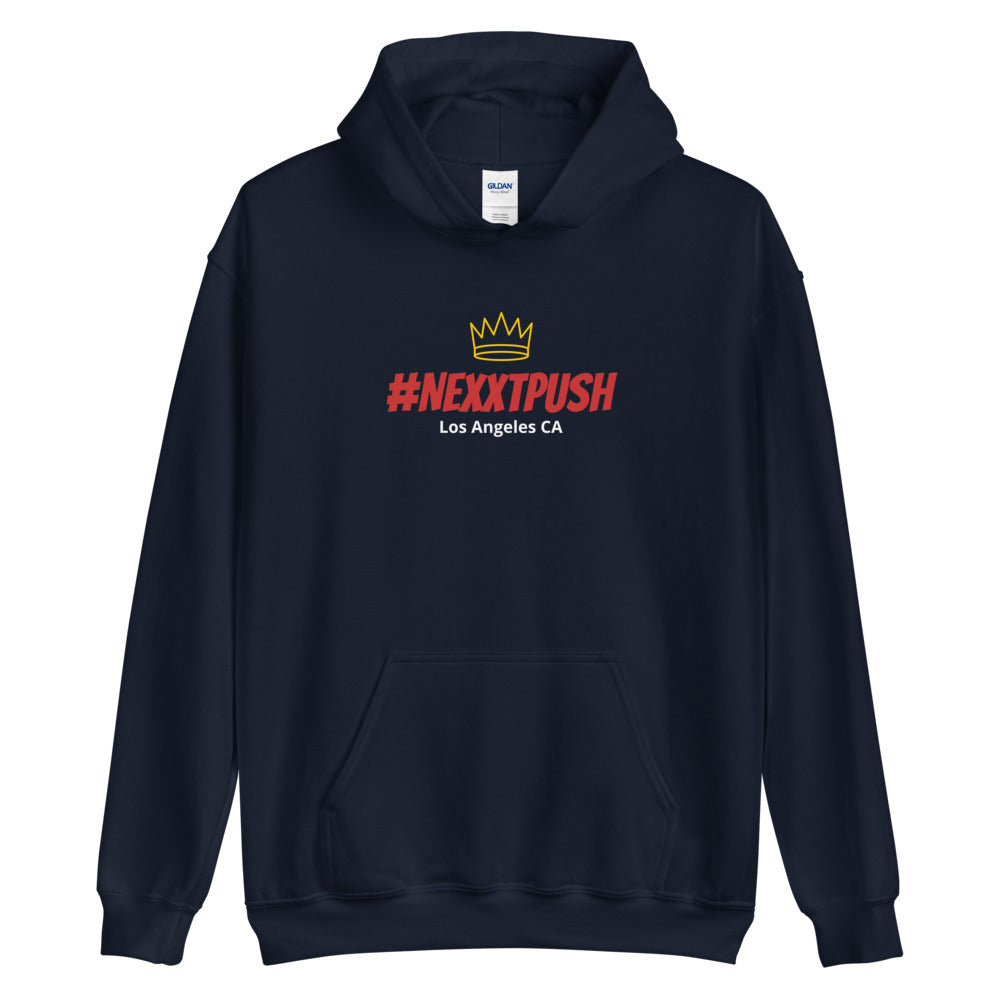 (BIG SIZE) #Nexxtpush Royalty Red Letters Embroidered - Original Hoodie (Sizes 2XL - 5XL)