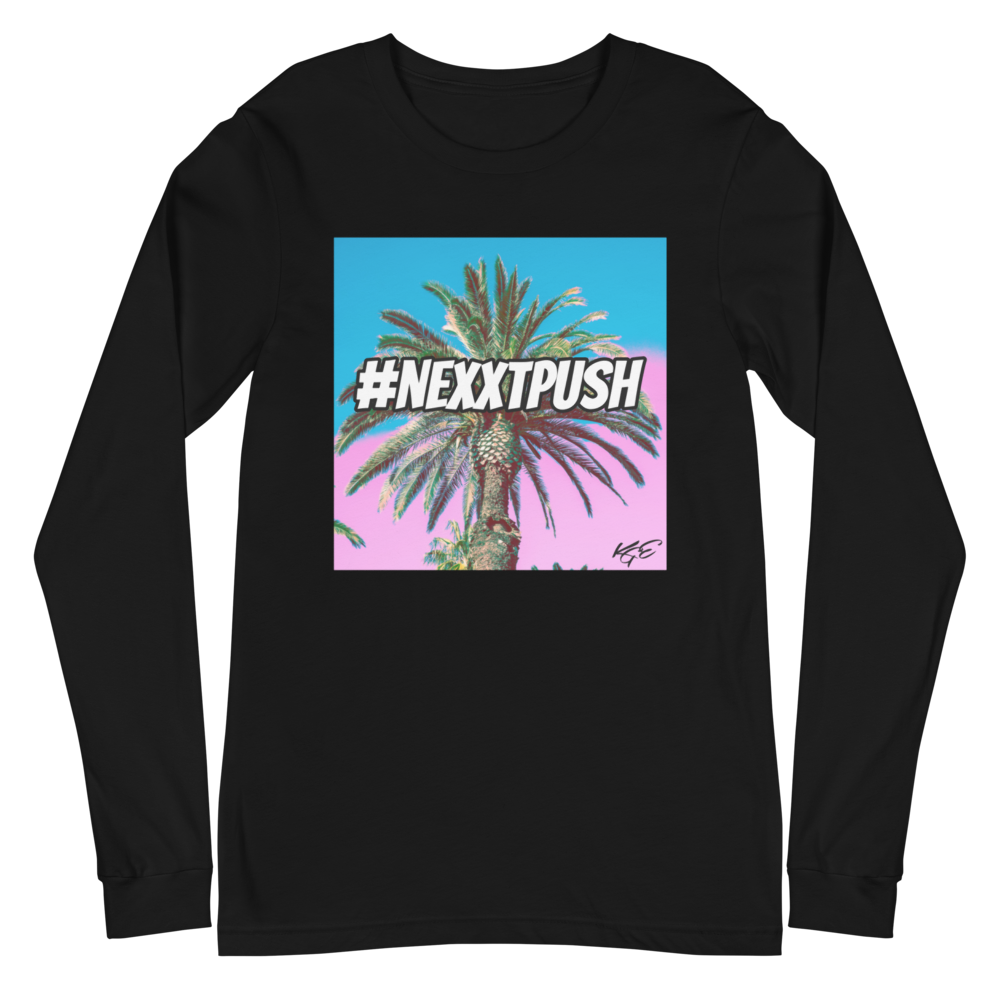 #Nexxtpush Cotton Candy Palm Tree - Premium Unisex Long Sleeve Tee