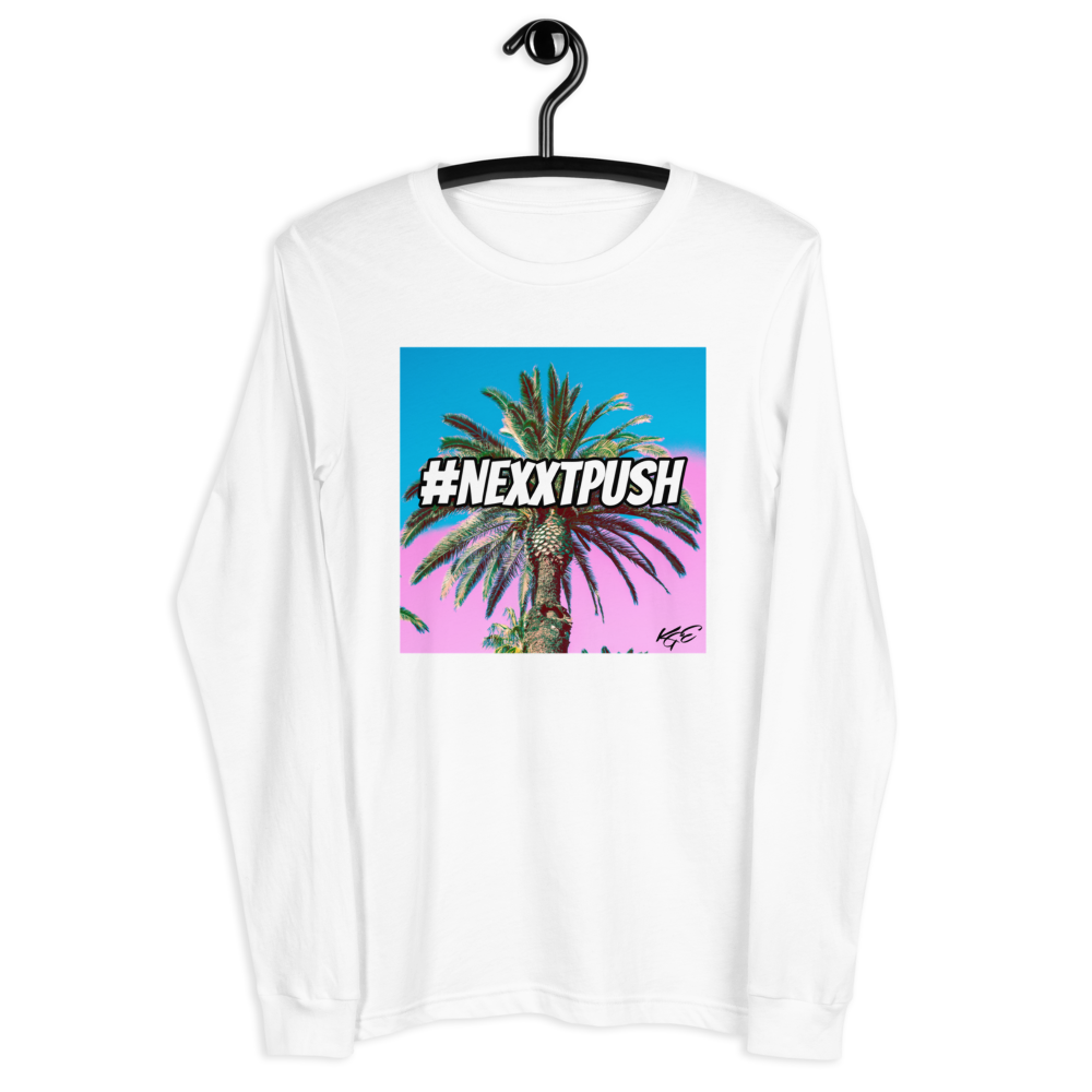 #Nexxtpush Cotton Candy Palm Tree - Premium Unisex Long Sleeve Tee