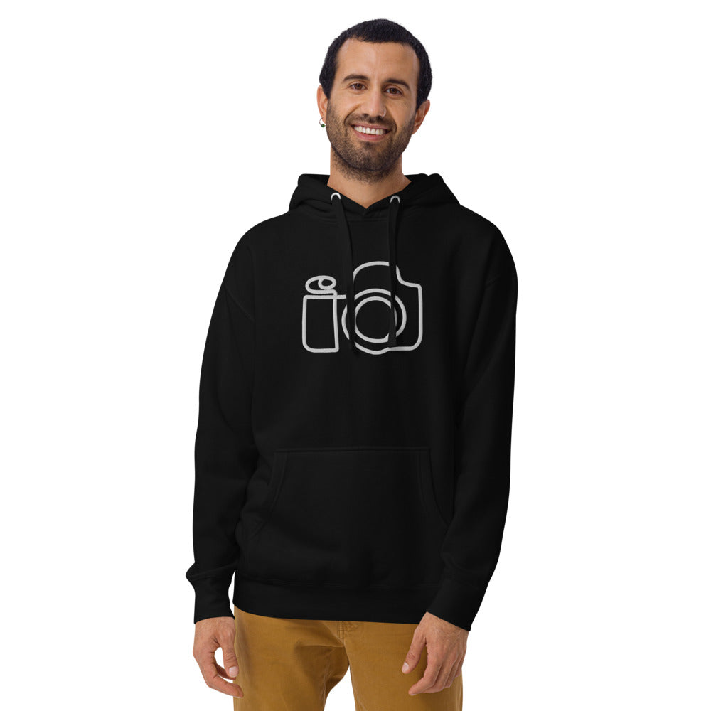 (New) KGE Photography Embroidered Camera Premium Slim Hoodie