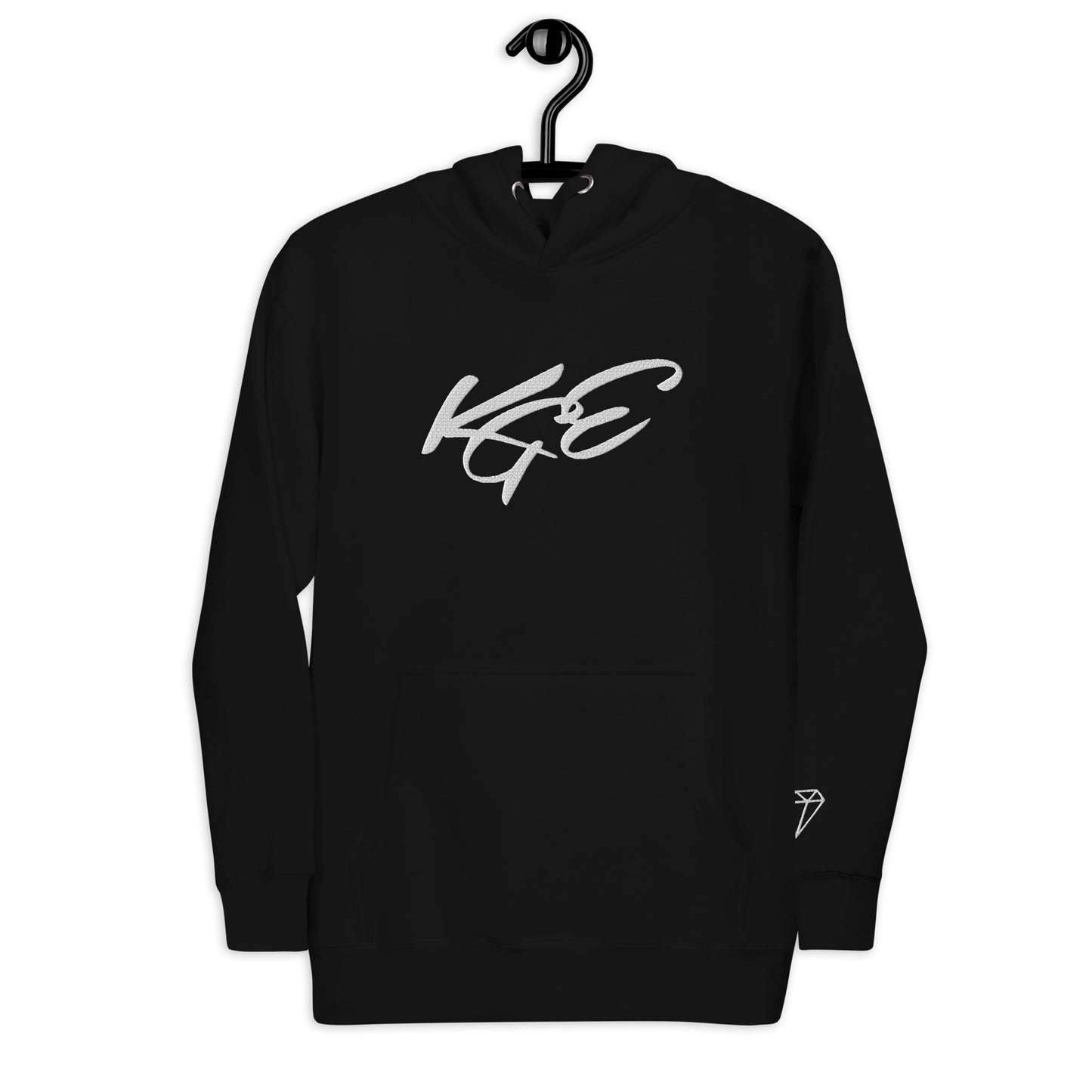 KGE Unlid White Embroidery Unisex Premium Hoodie