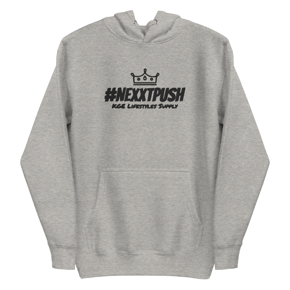 (New) #NEXXTPUSH Crown Embroidered Premium Slim Hoodie