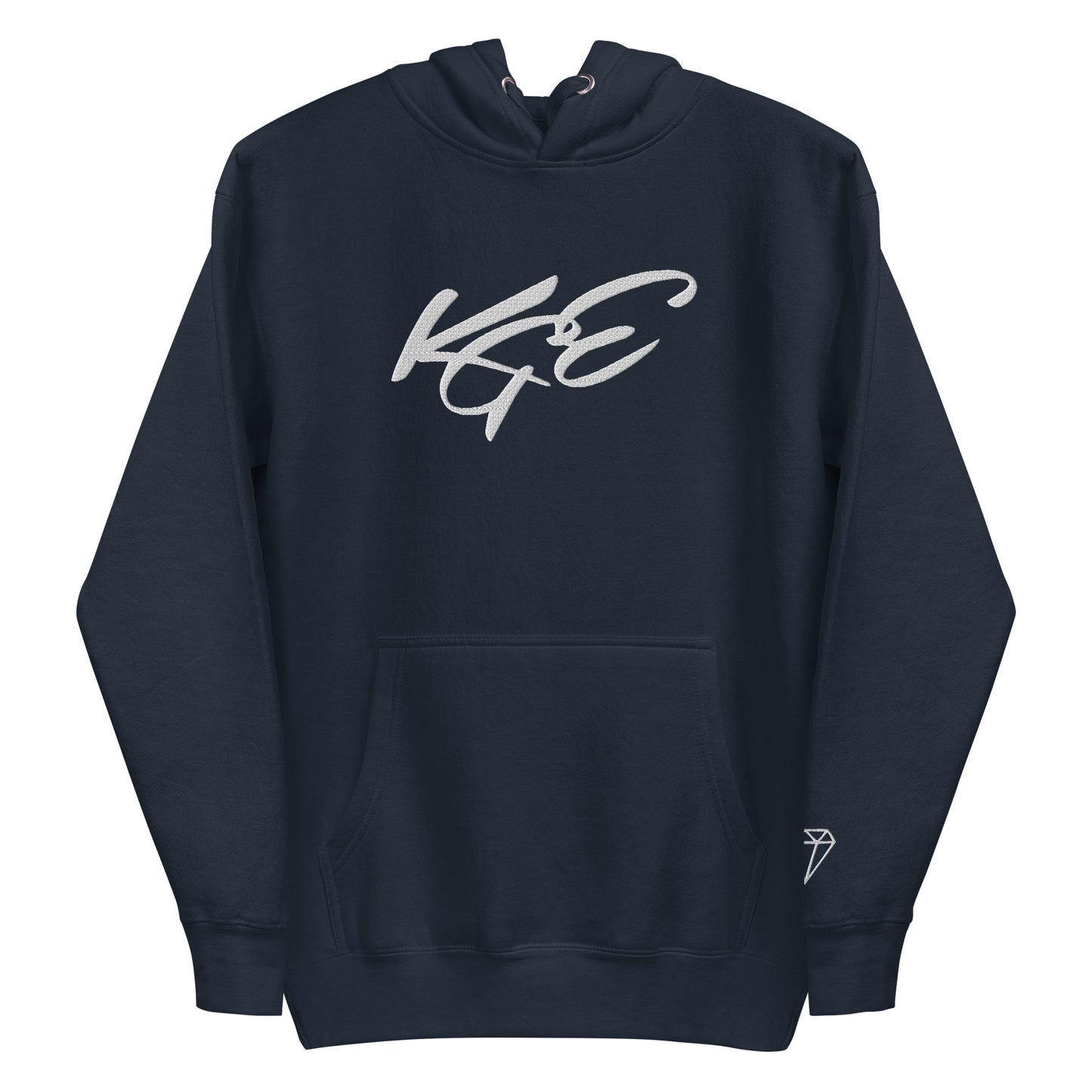 KGE Unlid White Embroidery Unisex Premium Hoodie