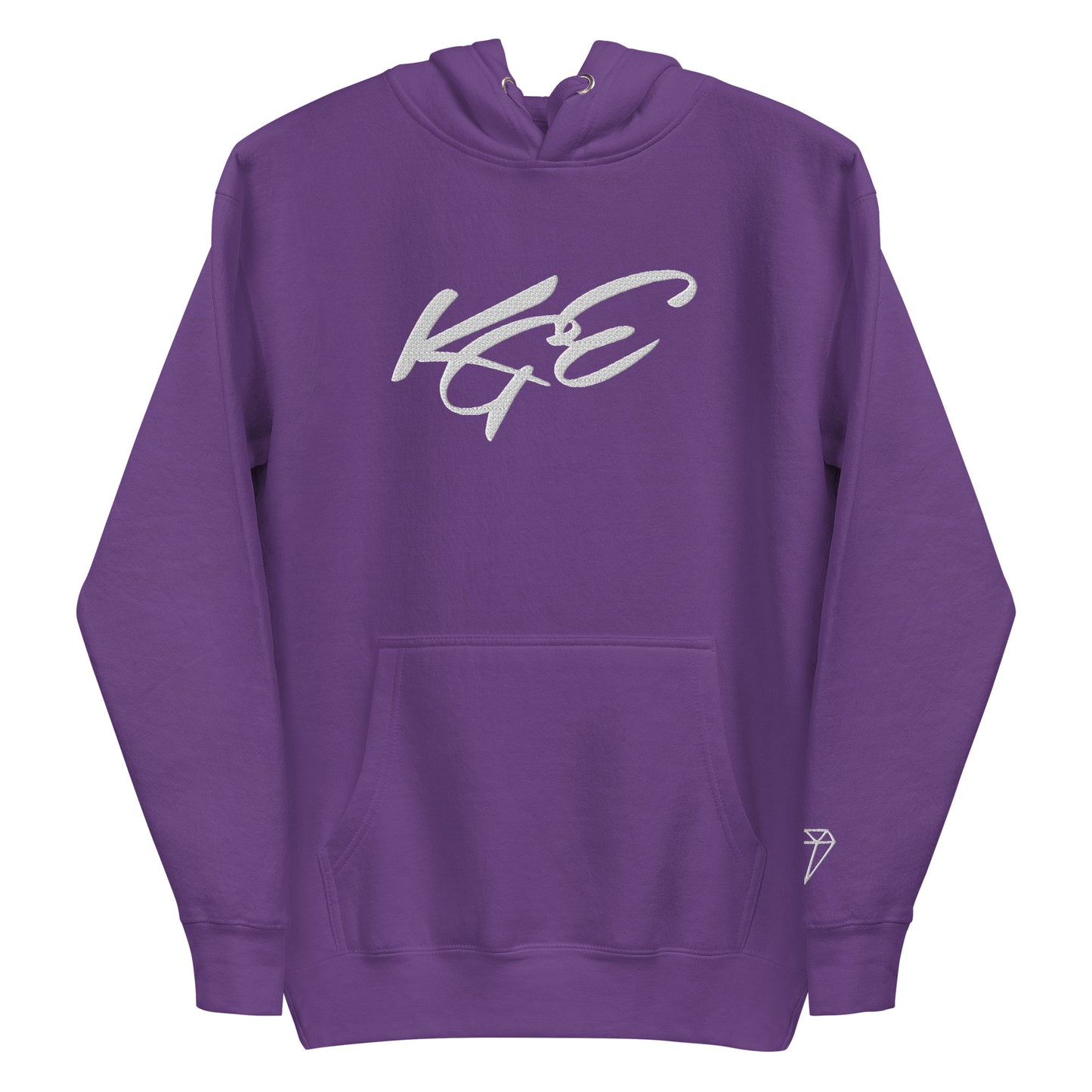 KGE Unlid White Embroidery Unisex Premium Hoodie