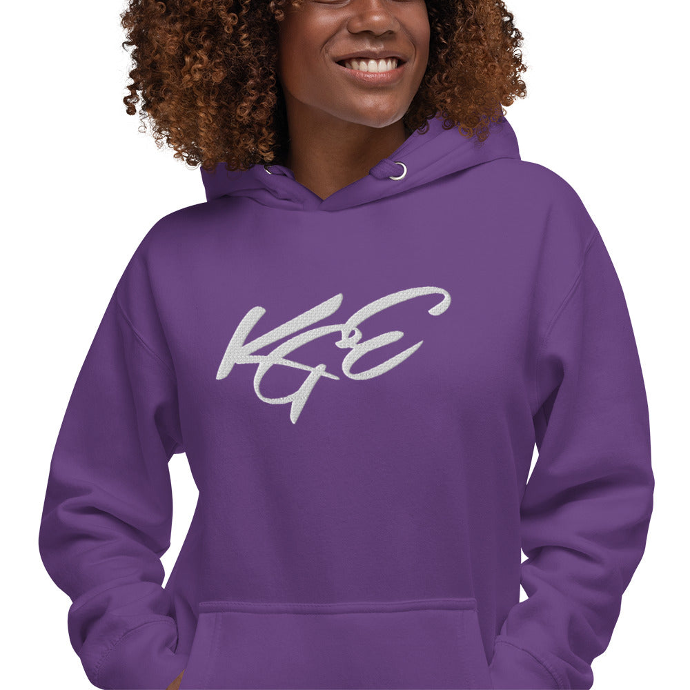 KGE Unlid White Embroidery Unisex Premium Hoodie